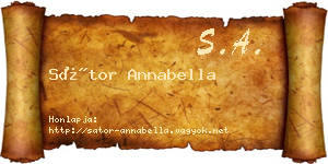 Sátor Annabella névjegykártya